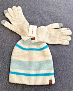 Lucky Brand Striped Beanie & Glove Set - Picture 1 of 2