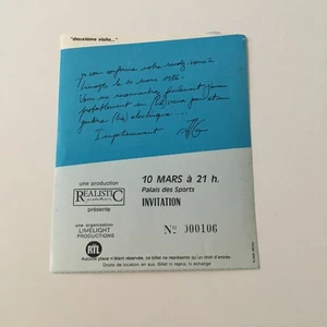 JEAN JACQUES GOLDMAN - LIMOGES 1996 - RARE INVITATION N° 107 !!!!!! COULEUR DIF - Imagen 1 de 2