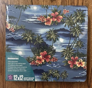 Raccolte Ricordi Deluxe Post Rilegato Scrapbook 10 Pagine 12x12 PALM TREE PARADISE - Foto 1 di 4