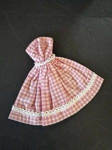 Vintage Barbie Fashion Clone Puppe Mommy Made Handmade rosa weiß Gingham Kleid - Bild 1 von 2