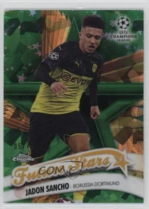 2019 Chrome UCL Sapphire Edition Future Stars rifrattore verde /75 Jadon Sancho - Foto 1 di 3
