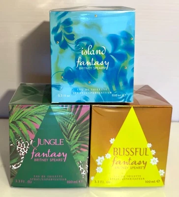 Bundle Lot x3, Britney Spears Perfume Assorted, Fantasy Island Jungle Blissful - Image 1 of 4