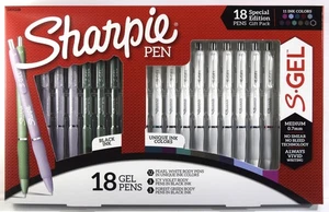 SHARPIE S-GEL PENS 18 Pen Special Edition Gift Pack (Medium 0.7mm) 11 Ink Colors - Picture 1 of 6