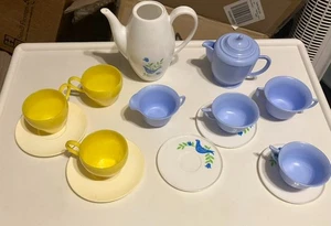 Vintage Lot of 1960's Toy Tea Set Dishes Assorted Multiple Brands - Picture 1 of 10
