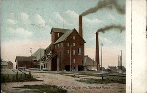 Hancock,MI Calumet and Hecla Rock House 1913 Copper Mining Michigan Postcard - Picture 1 of 2