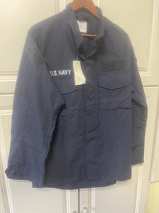 Camicia nuova stile con etichetta US Navy media, lunga fiamma, resistente, blu - Foto 1 di 5