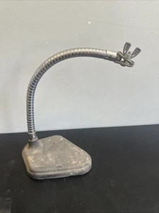 Cast Iron base Vintage Flexible Goose Neck Clamp Holder 15” Hobby - Picture 1 of 14