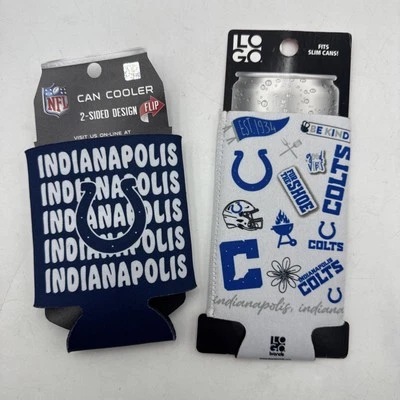 INDIANAPOLIS COLTS NFL CAN COOLER COOZIE KOOZIE - LOTE DE 2 - Imagem 1 de 4