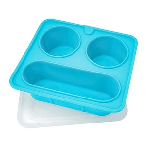 Silicone Reusable Snack Container with Lid Salad Dressing Sauce Container Picnic - Picture 1 of 15