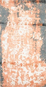 Handmade Abstract Rug 2x4 Contemporary Art-Inspired Orange Accent Carpet - Picture 1 of 6