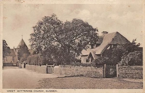 PARISH CHURCH WEST WITTERING CHICHESTER SUSSEX POSTCARD c.1930'S - Picture 1 of 2