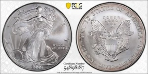 2000 Silver Eagle $1 Dollar PCGS Graded MS 67  - Picture 1 of 5