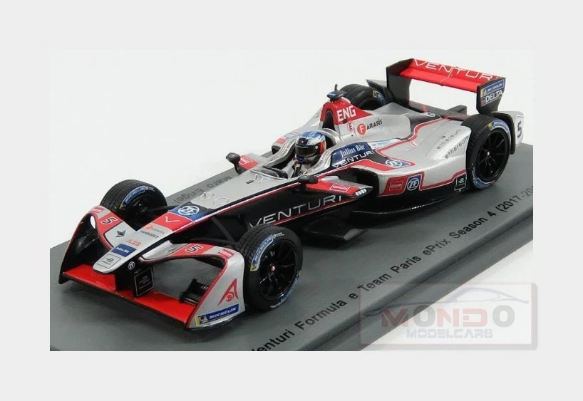 1:43 Spark Venturi Formula-E Team #5 Paris Eprix 2017-2018 M.Engel S5924 Modelli - Immagine 1 di 2