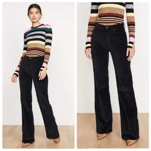 Joe's Jeans The Molly Velvet High Rise Schlagjeans schwarz Samt Velour Gr. 26 - Bild 1 von 8