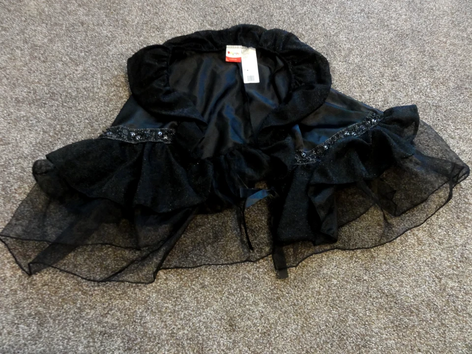 KID BLACK DISGUISE FANCY SHAWL CLOAK COSTUME HALLOWEEN ACCESSORY – ONE SIZE - Image 1 of 4