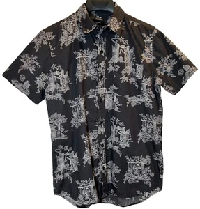 DISNEY Haunted Mansion Shirt Size SMALL Black Graveyard Ghost Our Universe - Picture 1 of 9