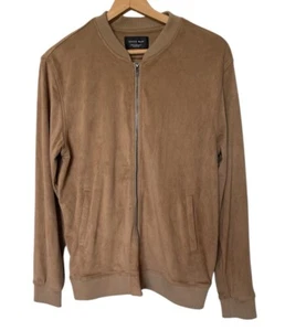 Herren ZARA Bomberjacke Beige Wildlederimitat Größe XL X Large - Bild 1 von 3