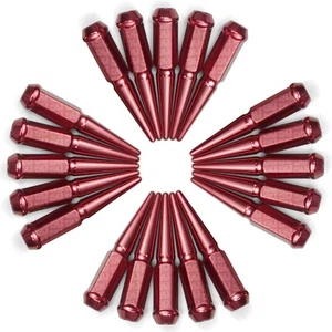Set of 20 12x1.25mm Red Spike Lug Nuts For Nissan Hardbody Pickup Pathfinder - Bild 1 von 5