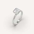 1 carat Princess Cut Engagement Ring | Real Mined Diamond in 950 Platinum