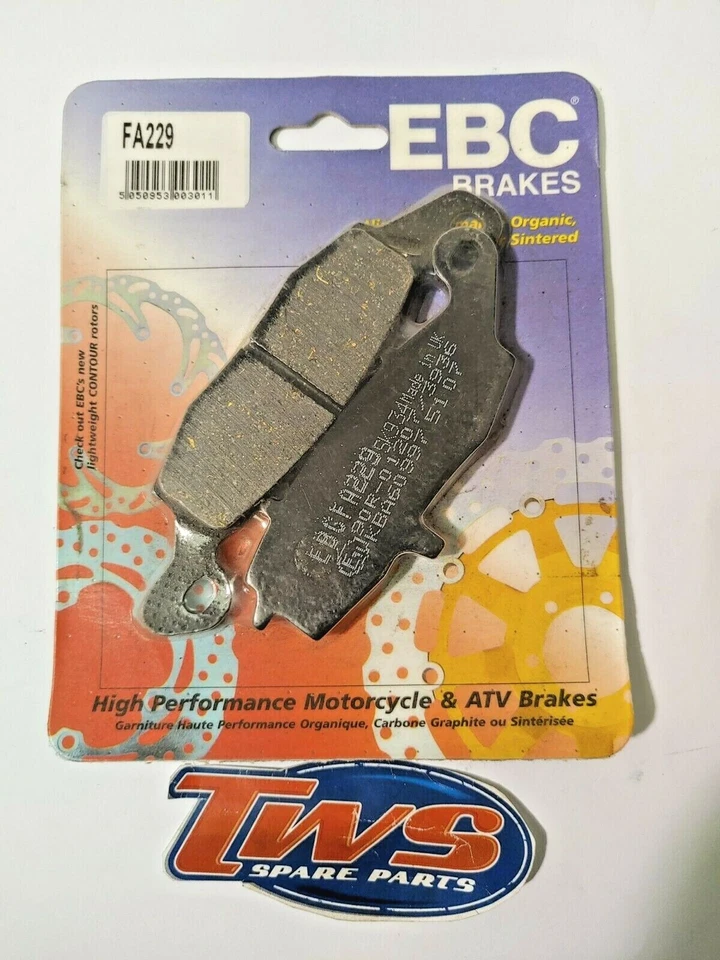 PASTIGLIE FRENO ANT ADATTE PER KAWASAKI VN 1500 SUZUKI GSF BANDIT 800 EBC FA229 - Immagine 1 di 1