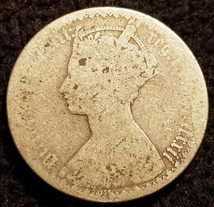 Lotto monete argento 1872 regina Vittoria fiorino gotico .925 B2 - Foto 1 di 2