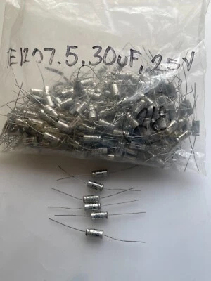 Lot of 6 Vishay Sprague Capacitors Aluminum Electrolytic TE1207.5 30uf 25v