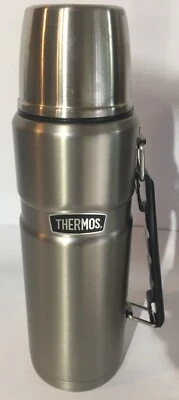Termo 40 oz Acero Inoxidable Botella de Bebidas Plata Fría Caliente Foto 1 de 3