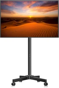 XINLEI Mobile TV Stand on Wheels for 13-50" Flat/Curved TVs, Height Adjustable-- - Picture 1 of 8