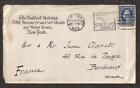 USA 504 STAMP WALDORF ASTORIA HOTEL NEW YORK TO FRANCE AD COVER & LETTER 1922 FF