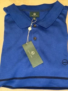 AG (ADRIANO GOLDSCHMIED) MENS BLUE COTTON POLO SIZE XXL $128 - Picture 1 of 9