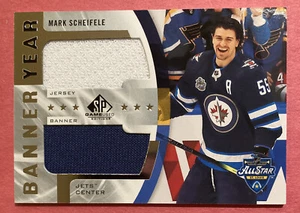 MARK SCHEIFELE 2020-21 SP GAME USED BANNER YEAR DUAL JERSEY WINNIPEG JETS - Picture 1 of 2