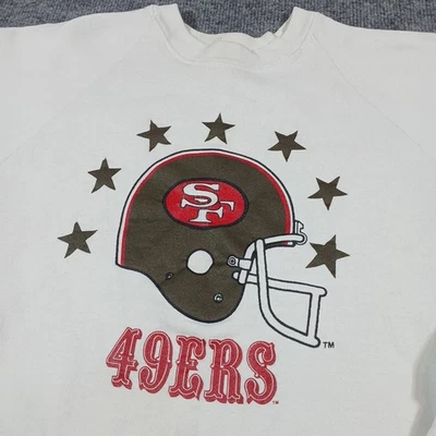 Vintage San Francisco 49ers Sweatshirt NFL Helmet Crewneck Size Medium  - Imagem 1 de 4