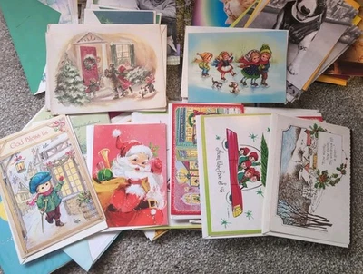 Cartões Vintage - LOTE NATAL Animais Aniversário Obrigado em Branco e Mais - Imagem 1 de 4