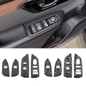 Cubierta de panel de interruptor de elevación de ventana de fibra de carbono 4 piezas para Subaru Forester 2025+ - Imagen 1 de 18