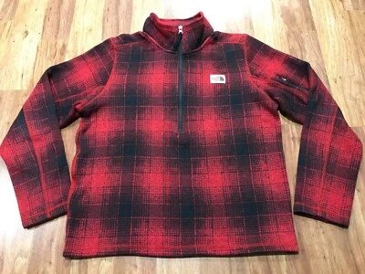 MENS M - The North Face Plaid Gordon Lyons 1/2 Zip Fleece Pullover Sweater - Image 1 of 4