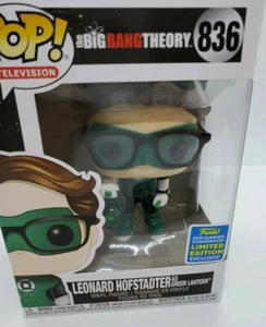 Funko POP! Big Bang Leonard Hofstadter Green Lantern #836 SDCC 2019 w/Protector - Picture 1 of 5