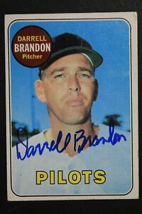 Darrell Bucky Brandon Seattle Pilots Signed 1969 Topps #301 Autographed Card 