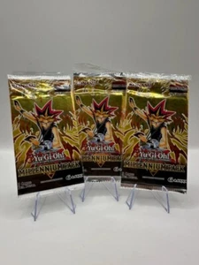 Yu-Gi-Oh 3x Millennium Booster Pack Sealed 1st Edition Italian Promo Vintage - Picture 1 of 8