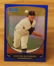 2013 Bowman Chrome Prospects Blue Refractors/250 Clayton Blackburn San Francisco