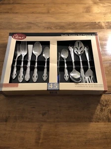 Gibson Home Astonshire 45 Piece Stainless Steel Tumble Finish Flatware - Picture 1 of 9