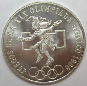 México 1968 25 pesos 72% plata -UNC- (#827b) - Imagen 1 de 2