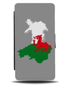 Welsh Flag Flip Phone Case Wallet Wales St David Davids Design Dragon Land 554 - Picture 1 of 3