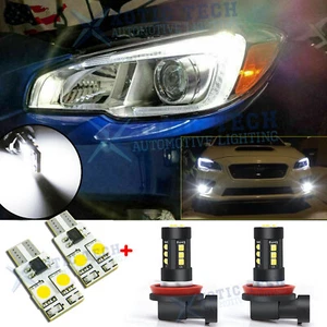 For Subaru WRX 2015-2020 Boomerang Parking C-Light + Fog Light LED Bulbs T10 H16 - Picture 1 of 11