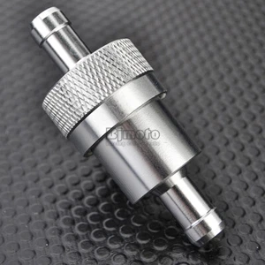 3/8'' 10MM UNIVERSAL MOTORCYCLE ALUMINUM FUEL FILTER GAS PETROL REUSABLE FILTER - Bild 1 von 7