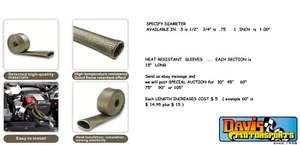 HI HEAT SLEEVE , INSULATION , FUEL LINE , OIL LINE , SPARK PLUG WIRE , - Picture 1 of 4