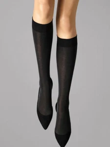 Wolford Velvet De Luxe 50 Knee-Highs Opaque Knee Stockings 50 Den - Picture 1 of 3