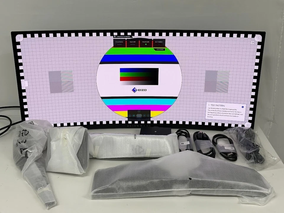 Alienware AW3423DWF 34" QD-OLED Curved Gaming Monitor - Dark Side of the Moon - Image 1 of 4