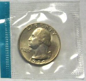 1970 Uncirculated Washington Quarter "P" - In Original Mint Cello 💥💥💥💥💥💥💥 - Picture 1 of 1
