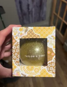 Taylor Swift Taylor’s Version Glitter Ornament Gold Newest Release Sold Out NEW - Picture 1 of 3