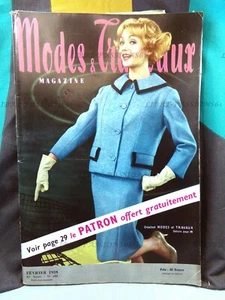 MAGAZINE MODES & TRAVAUX AVEC SUPPLÉMENT PATRON COUTURE, N°698, FÉVRIER 1959 - Picture 1 of 12